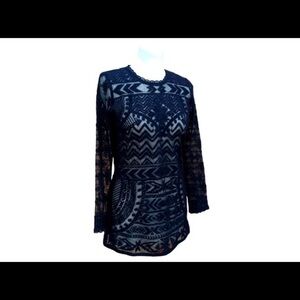 Isabel Marant Pour H&M - Elegant Black Lace Top, Size 8, Good Condition!